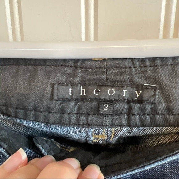 Theory Dark Blue Flare Jeans - Picture 7 of 8